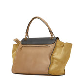 セリーヌ トラペーズ ハンドバッグ ショルダーバッグ 2WAY グレー ベージュ カーキ レザー スウェード レディース CELINE 【中古】